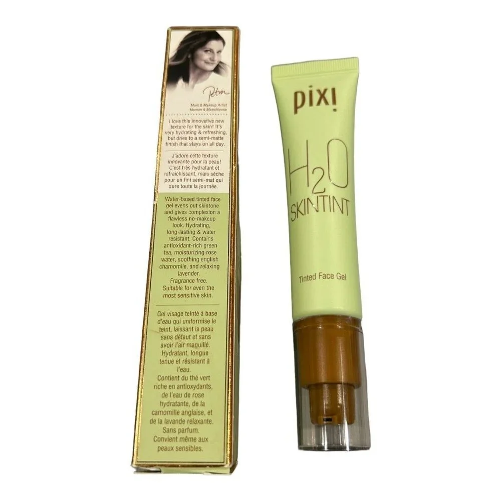 Pixi H20 Skintint Foundation - Tinted Face Gel - 1.18 oz. No. 5 Mocha New In Box